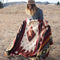Andean Alpaca Wool Blanket in Western Rust
