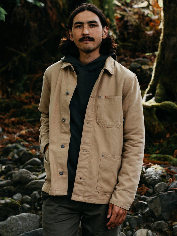Men's Basset Flannel Lined Jacket - Khaki
