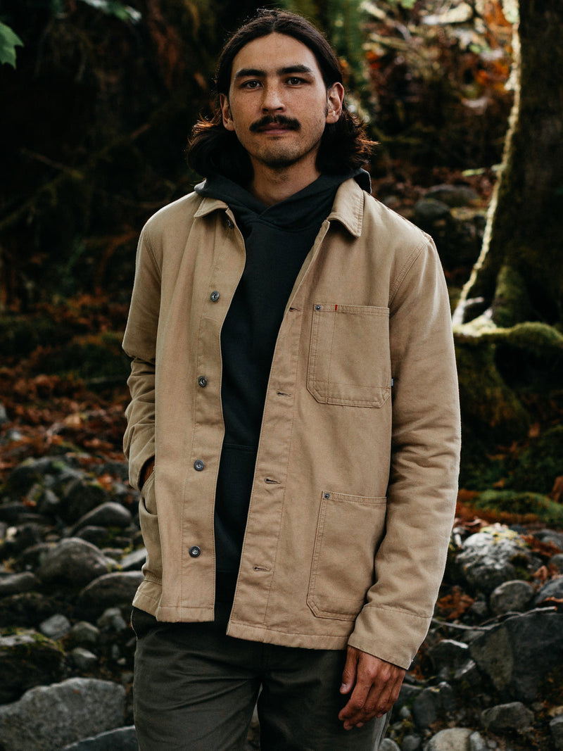 Men's Basset Flannel Lined Jacket - Khaki