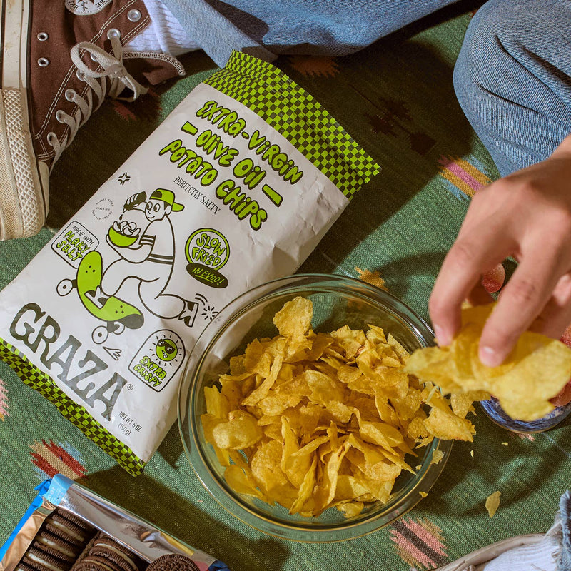 Graza's Perfectly Salty Chips Fried in Evoo