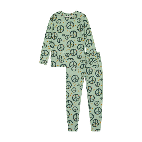 Bamboo Christmas Pajamas - Peace + Joy