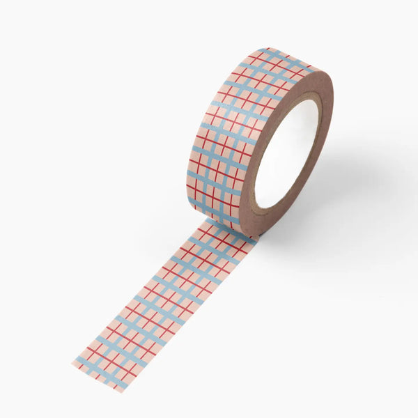 Plaid Washi Tape in Sunset Pink