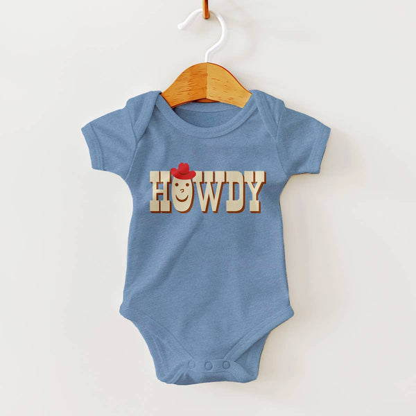 Howdy! Cowboy Hat Western Baby Bodysuit