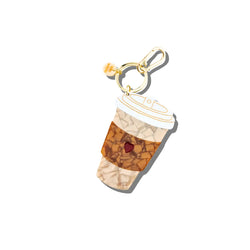 Coffee Cup Bag Charm & Keychain