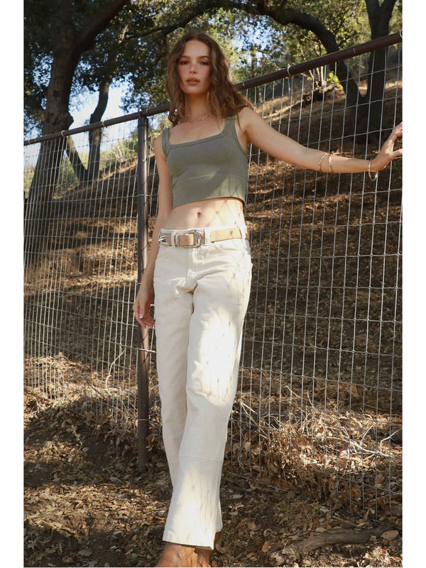 Vintage Chevron Crop Top