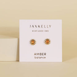 Sun Studs - Amber - Earrings