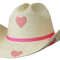 Kid's Cattleman Hat - Pink Hearts