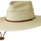 Vented Tear Drop Hat w/ Leather Stamped Strings (4" Brim)