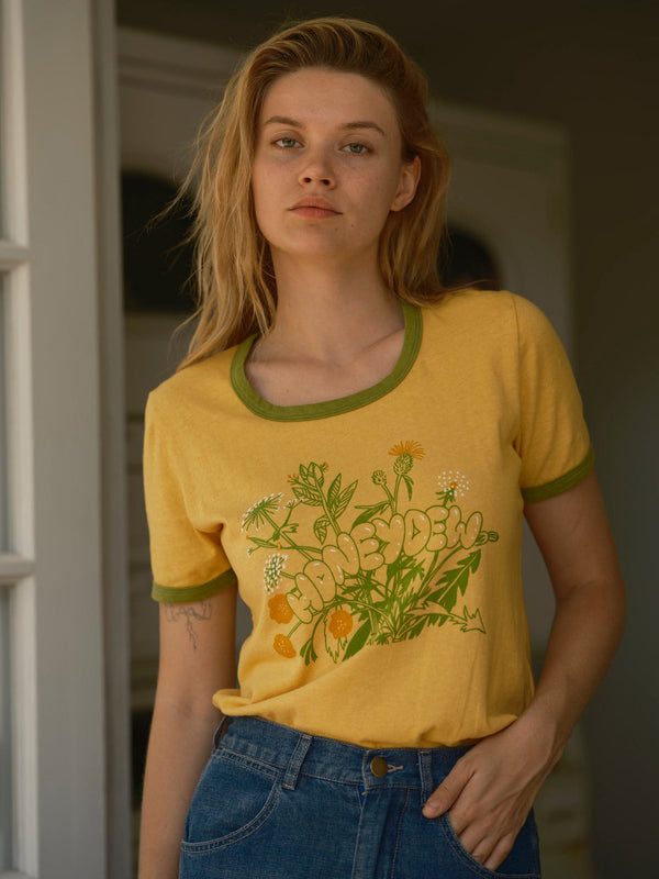 Honeydew Ringer Tee