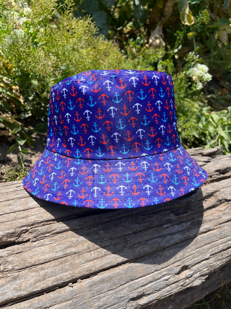 Blue Anchor Bucket Hat