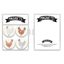 Chicken Magnet Set - Hens Farm Rustic