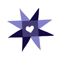 Quilt Star Sticker (Blue)