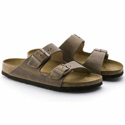 Birkenstock Arizona in Tobacco Brown Oiled Leather - Narrow