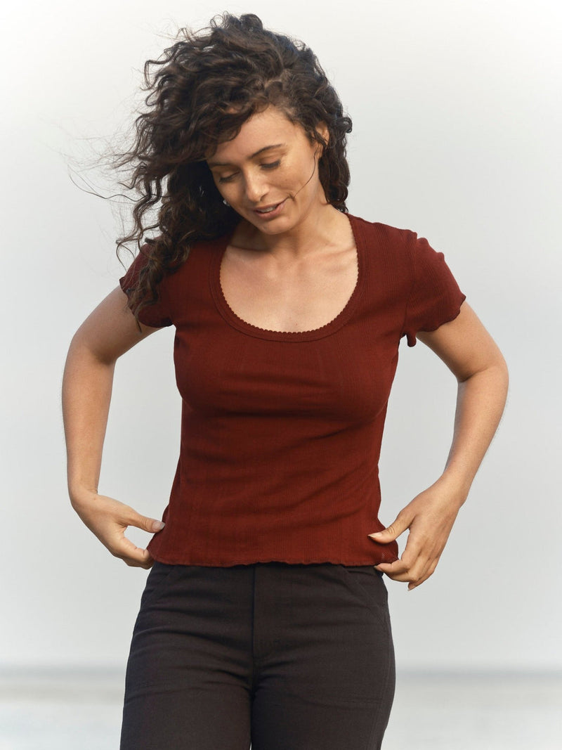 Pointelle Tee