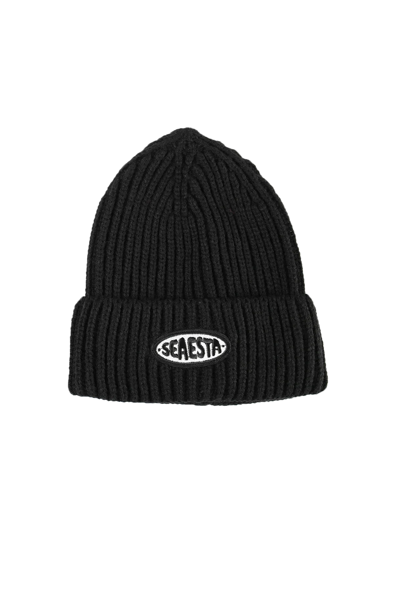Chunky Knit Patch Beanie
