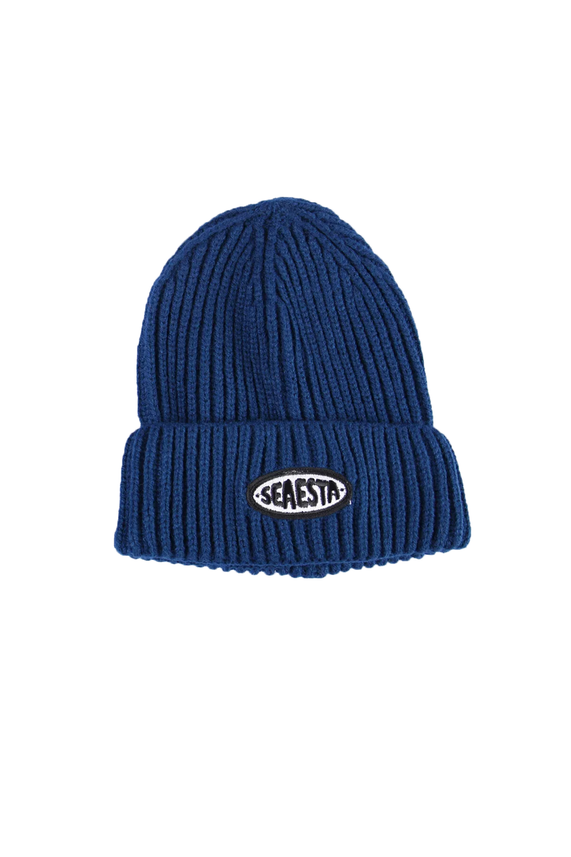 Chunky Knit Patch Beanie