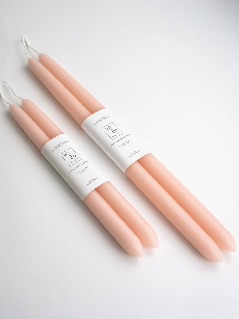 100% Beeswax Dipped Taper Candles