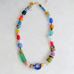Bright Colorful Beaded Necklace