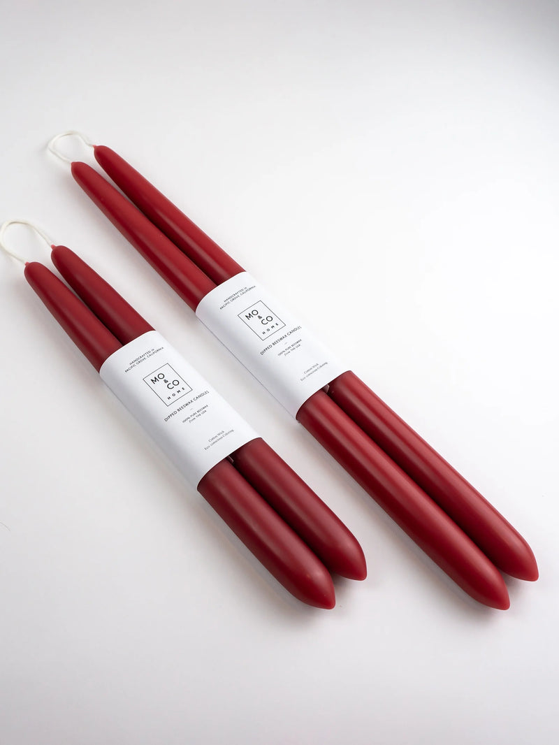 100% Beeswax Dipped Taper Candles