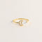 Open Hollow Moon Ring