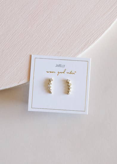 White Crawler Earrings