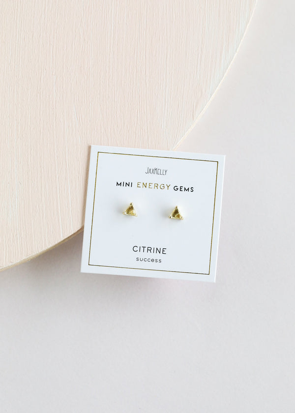 Citrine Mini Energy Gem Earrings