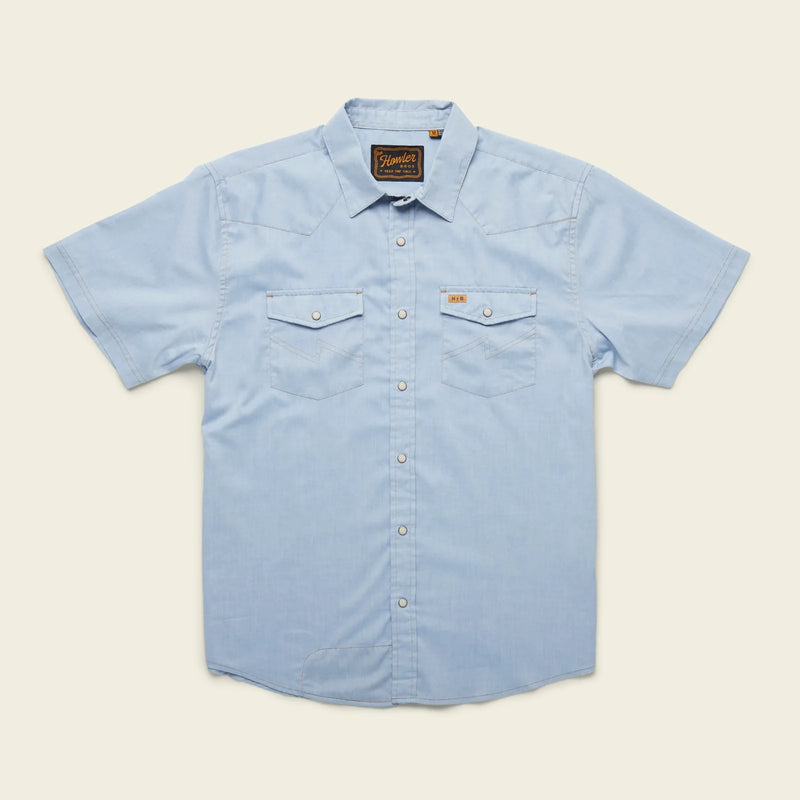 Howler Bros H Bar B Snapshirt in Faded Blue Oxford
