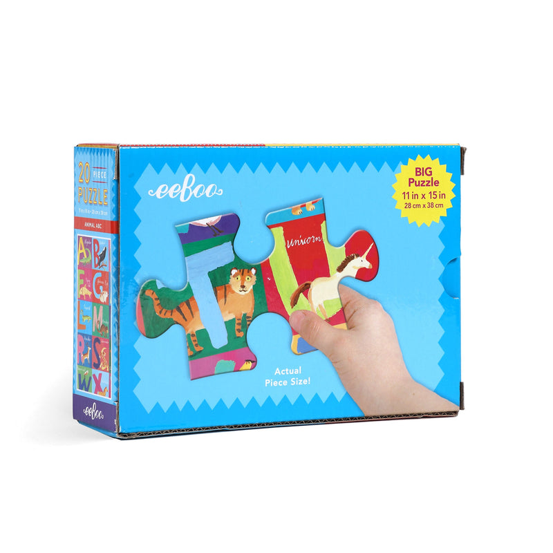 eeBoo Animal ABC 20 Piece Big Puzzle