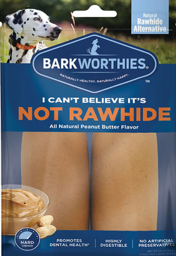 Barkworthies Not Rawhide - Peanut Butter 2 Pack