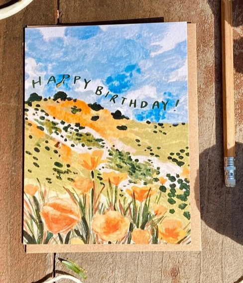 Happy Birthday Poppy Card by Little Salt Wagon