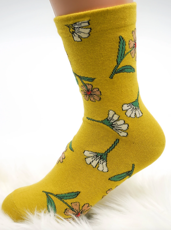 Floral Cotton Socks