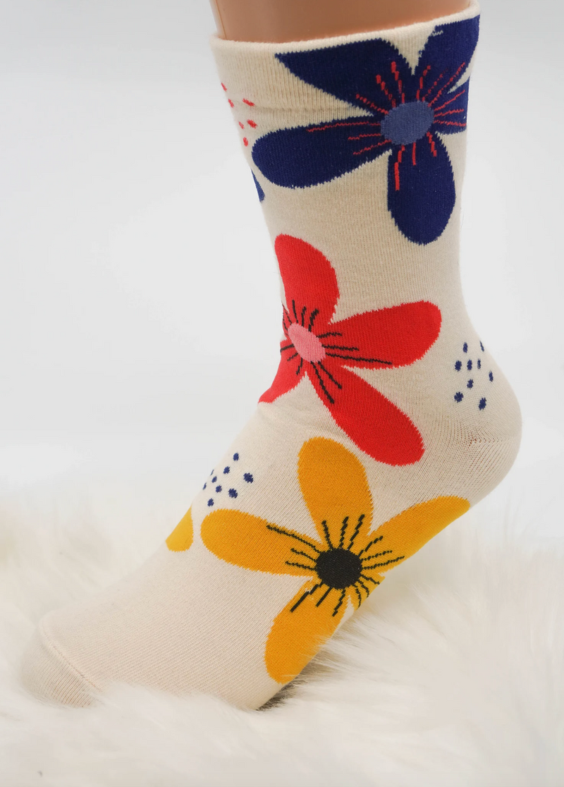 Floral Cotton Socks