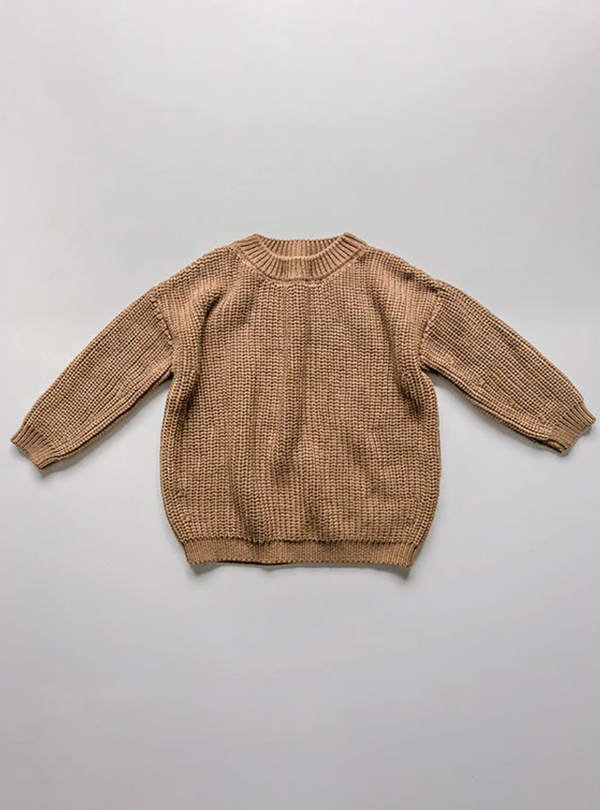 The Chunky Sweater in Caramel by The Simple Folk- Children’s