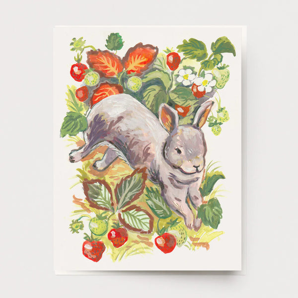 Strawberry Rabbit Card