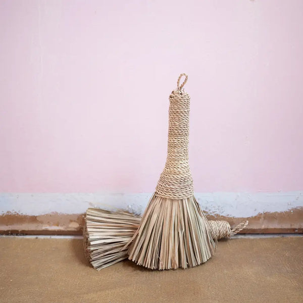 SOCCO Designs Hand Woven Straw Broom