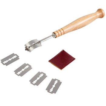 9" bread Scoring lame for dough slashing with with 5 blades