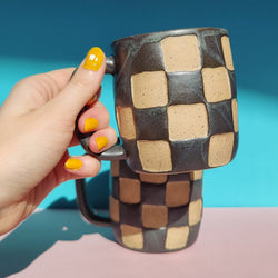 Osso Ceramics Checkerboard Mug
