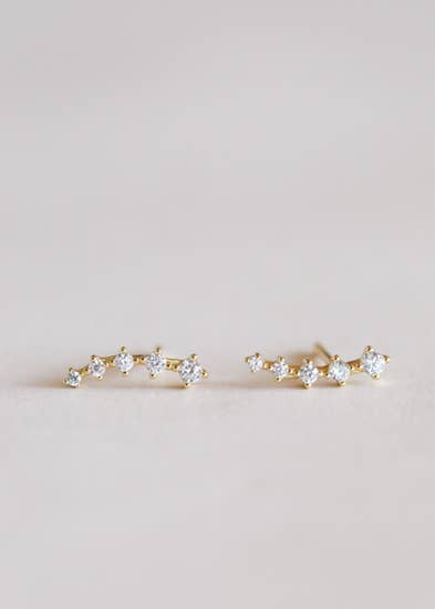 White Crawler Earrings