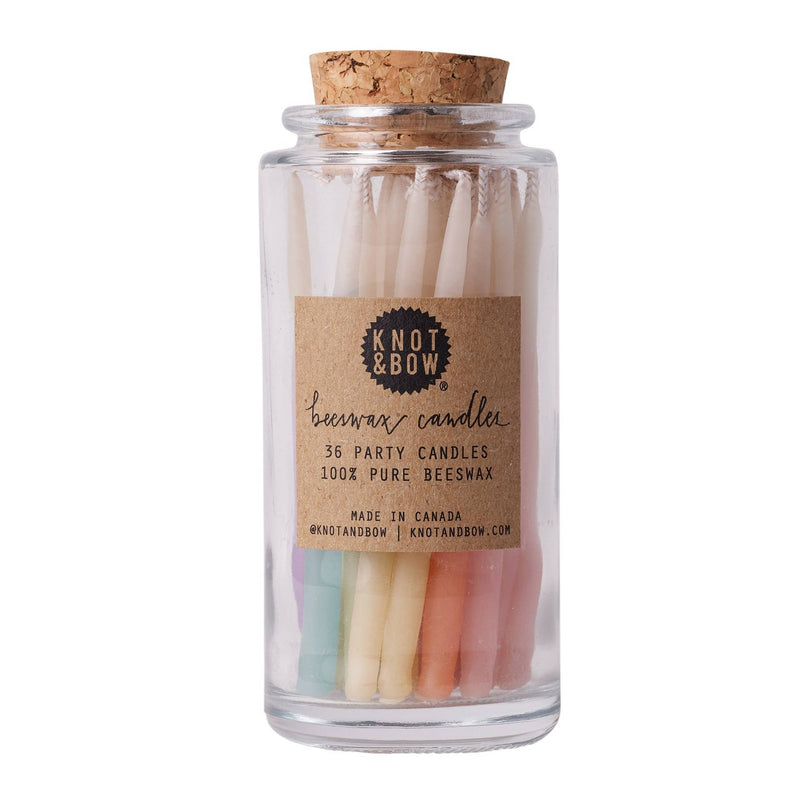 Ombre Assorted Beeswax Candles Jar