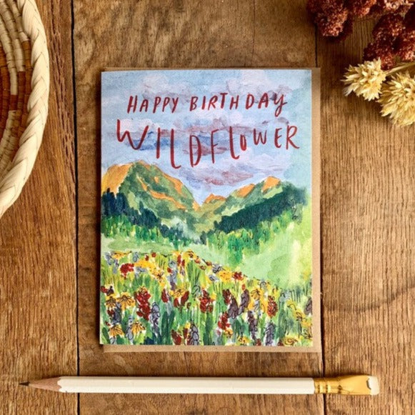 Happy Birthday Wildflower Card by Little Salt Wagon