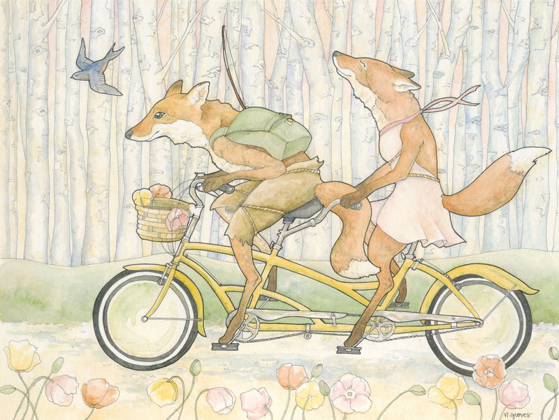 Outing For Foxes Card by Natalie Groves
