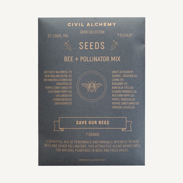 Bee Pollinator Seed Mix by Civil Alchemy