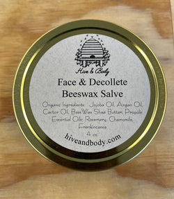 Face and Decollete Beeswax Salve 4 oz.