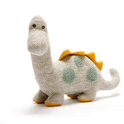 Organic Cotton Diplodocus- Large Grey Plush Toy