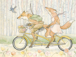 Limited Edition Outing For Foxes Print with Mat by Natalie Groves